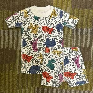 Hanna Andersson Short John Pajamas snug fit 4T Forest Radicals animals wildlife